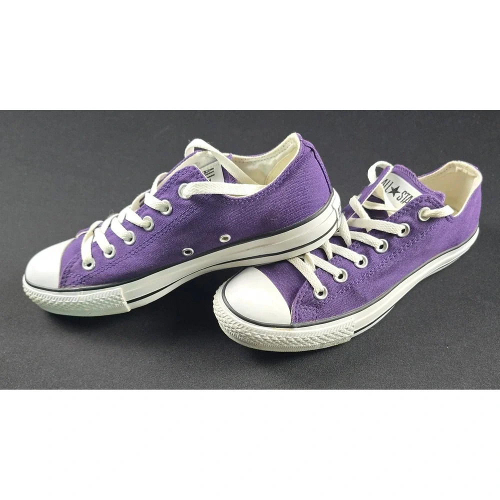 Converse Chuck Taylor All Star Low Top Purple Canvas Sneakers Mens 7 Womens 9